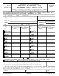 Document preview: IRS Form 8508 Request for Waiver From Filing Information Returns Electronically