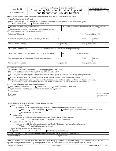 IRS Form 8498  Printable Pdf