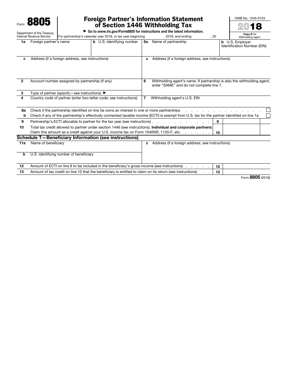 IRS Form 8805 Foreign Partners Information Statement of Section 1446 Withholding Tax, Page 4