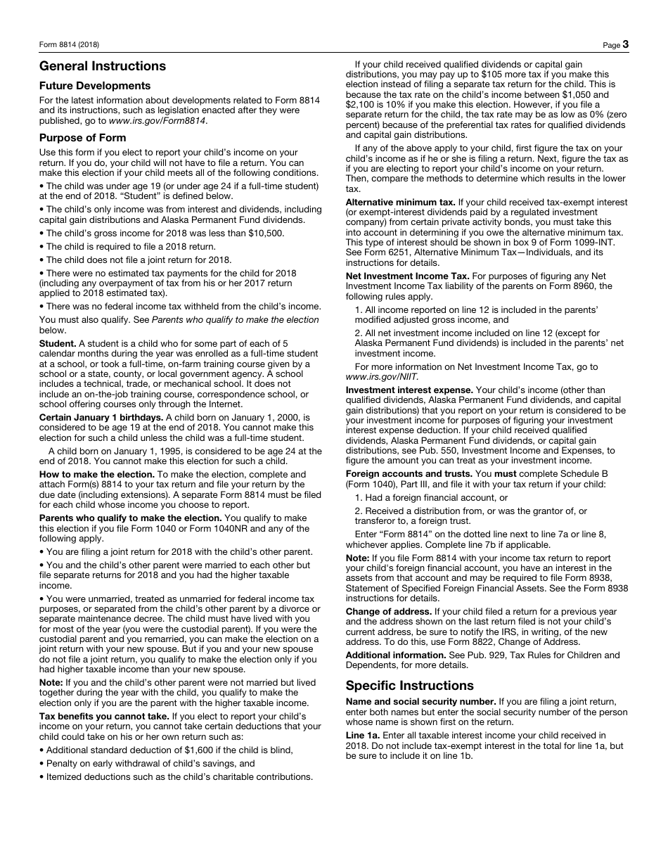 IRS Form 8814 Parents Election to Report Childs Interest and Dividends, Page 3