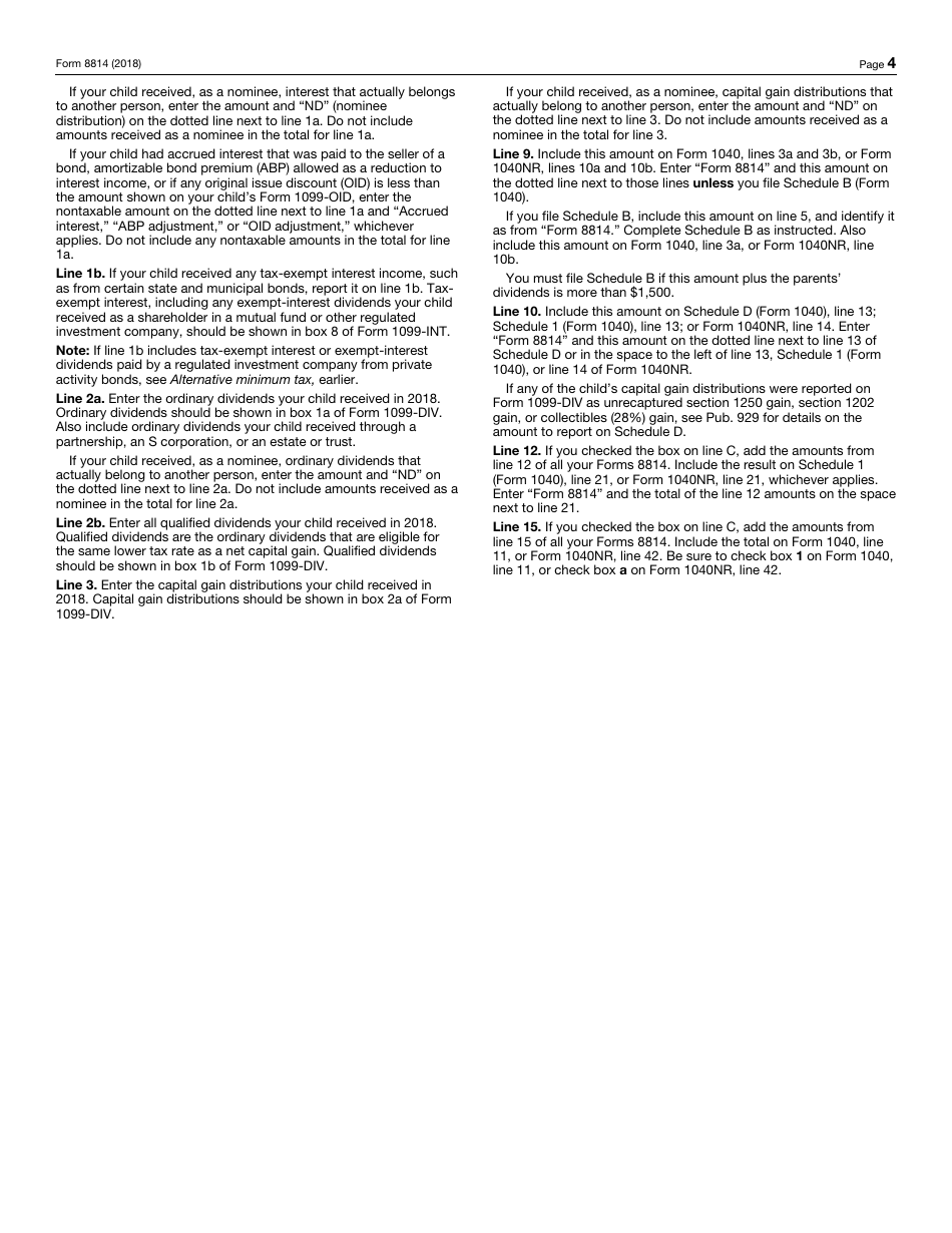 IRS Form 8814 Parents Election to Report Childs Interest and Dividends, Page 4