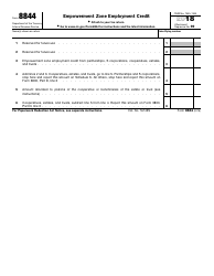 Document preview: IRS Form 8844 Empowerment Zone Employment Credit