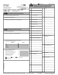 Document preview: IRS Form 8865 Schedule K-1 Partner's Share of Income, Deductions, Credits, Etc.