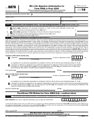 IRS Form 8878 IRS E-File Signature Authorization for Form 4868 or Form 2350