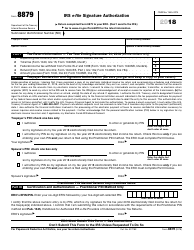 IRS Form 8879 IRS E-File Signature Authorization