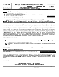 IRS Form 8879-I IRS E-File Signature Authorization for Form 1120-f