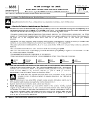 Document preview: IRS Form 8885 Health Coverage Tax Credit