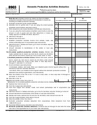 Document preview: IRS Form 8903 Domestic Production Activities Deduction