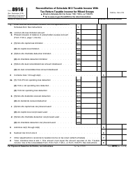 IRS Form 8916 Download Fillable PDF or Fill Online Reconciliation of ...