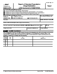Document preview: IRS Form 8947 Report of Branded Prescription Drug Information