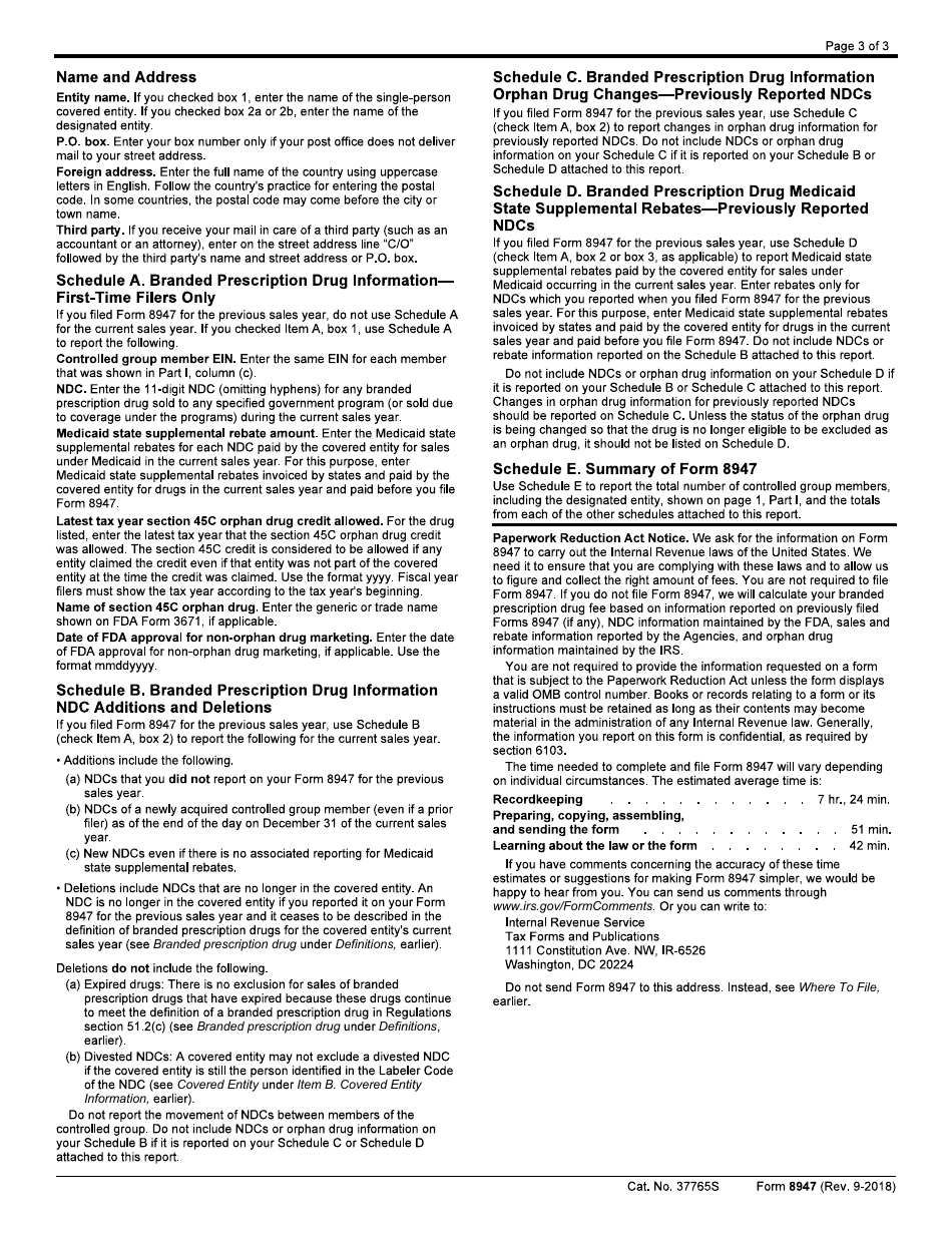 IRS Form 8947 Report of Branded Prescription Drug Information, Page 10