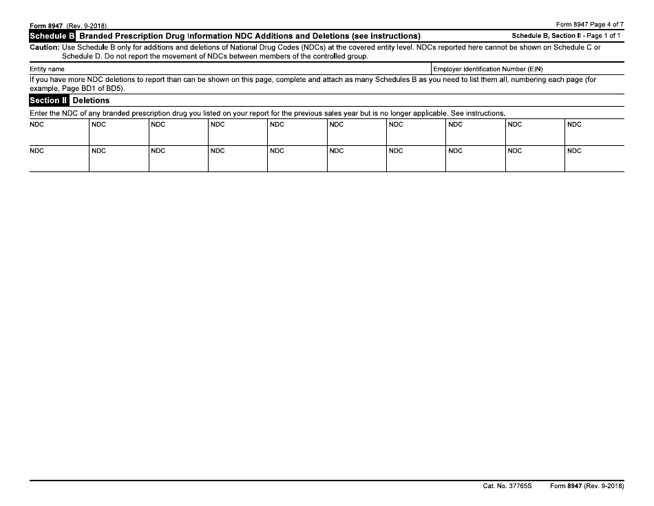 IRS Form 8947 Report of Branded Prescription Drug Information, Page 4