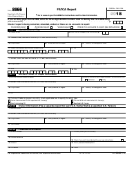 Document preview: IRS Form 8966 Fatca Report