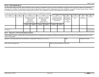 IRS Form 8980 Partnership Request for Modification of Imputed Underpayments Under IRC Section 6225(C), Page 12