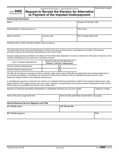 IRS Form 8989  Printable Pdf