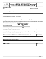 IRS Form 8989 Request to Revoke the Election for Alternative to Payment of the Imputed Underpayment