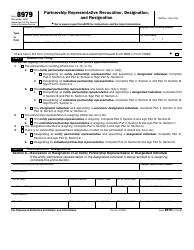 Document preview: IRS Form 8979 Partnership Representative Revocation, Designation, and Resignation