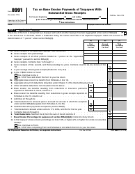 IRS Form 8991 Tax on Base Erosion Payments of Taxpayers With Substantial Gross Receipts