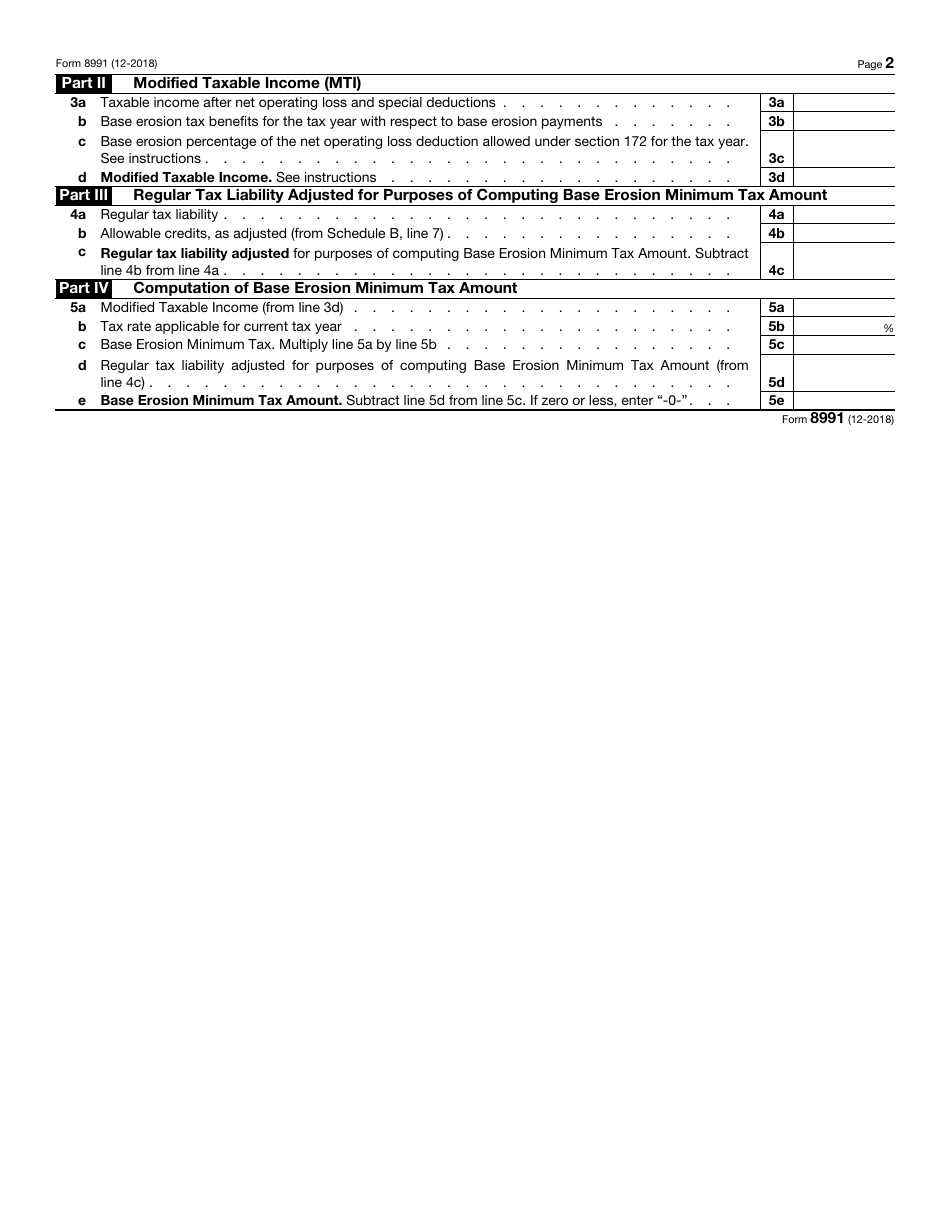 IRS Form 8991 - Fill Out, Sign Online and Download Fillable PDF ...