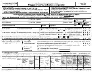 IRS Form 13614-C (PL) Intake/Interview &amp; Quality Review Sheet (Polish)