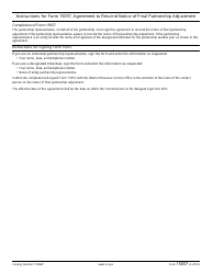IRS Form 15057 Agreement to Rescind Notice of Final Partnership Adjustment, Page 2