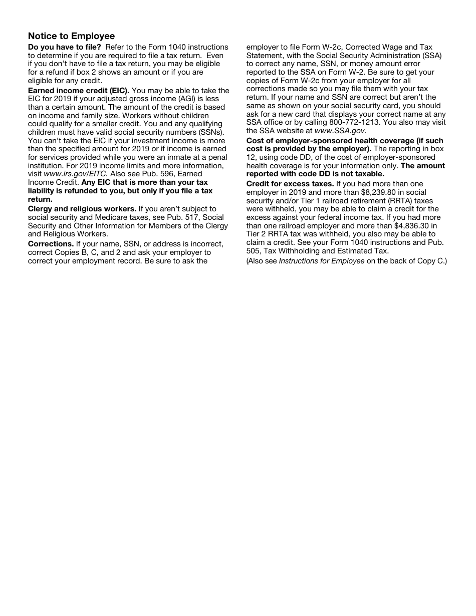 IRS Form W-2 Wage and Tax Statement, Page 5