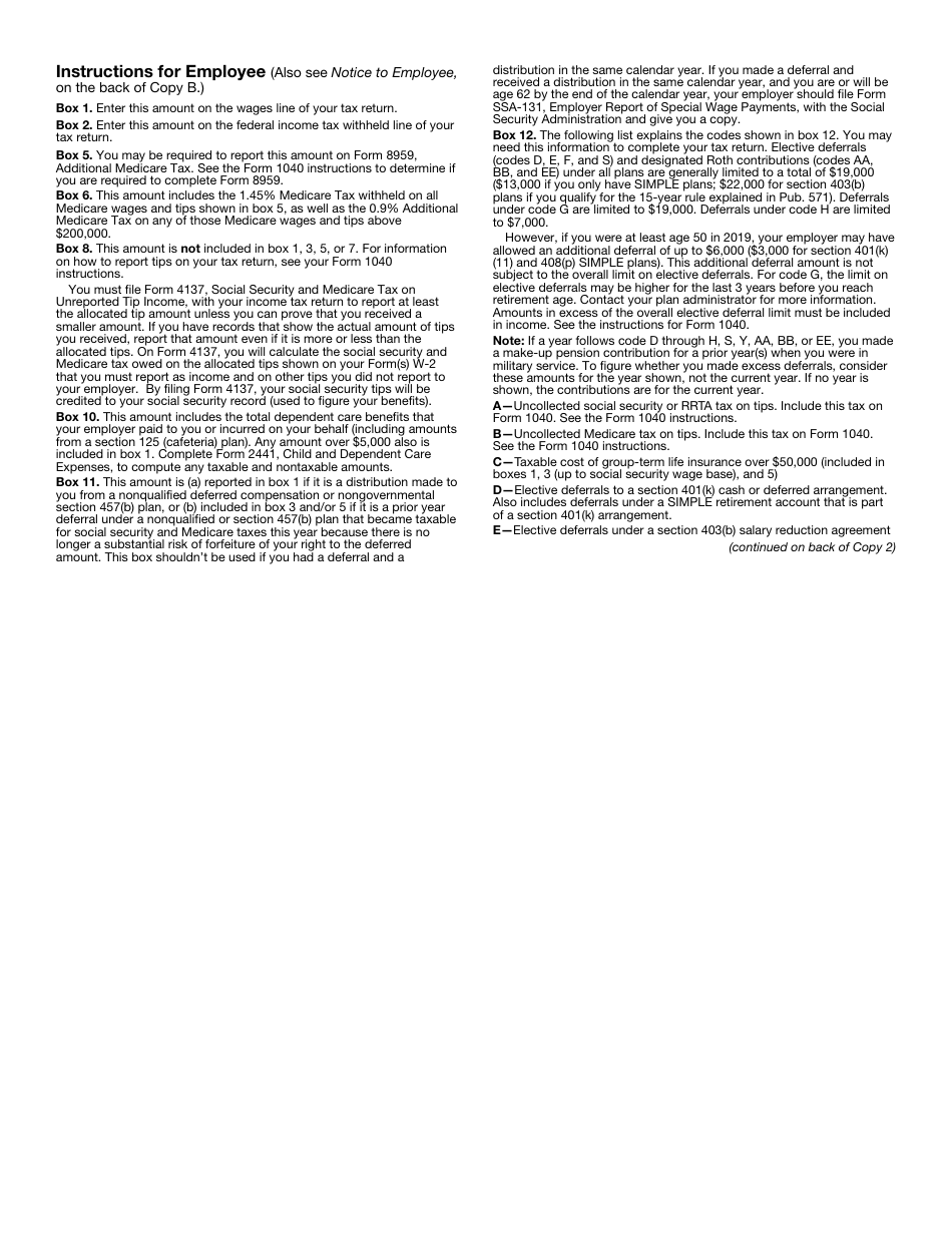 IRS Form W-2 Wage and Tax Statement, Page 7