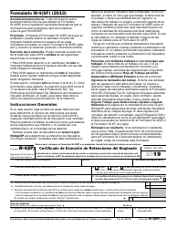 Document preview: IRS Formulario W-4(SP) Certificado De Exencion De Retenciones Del Empleado (Spanish)
