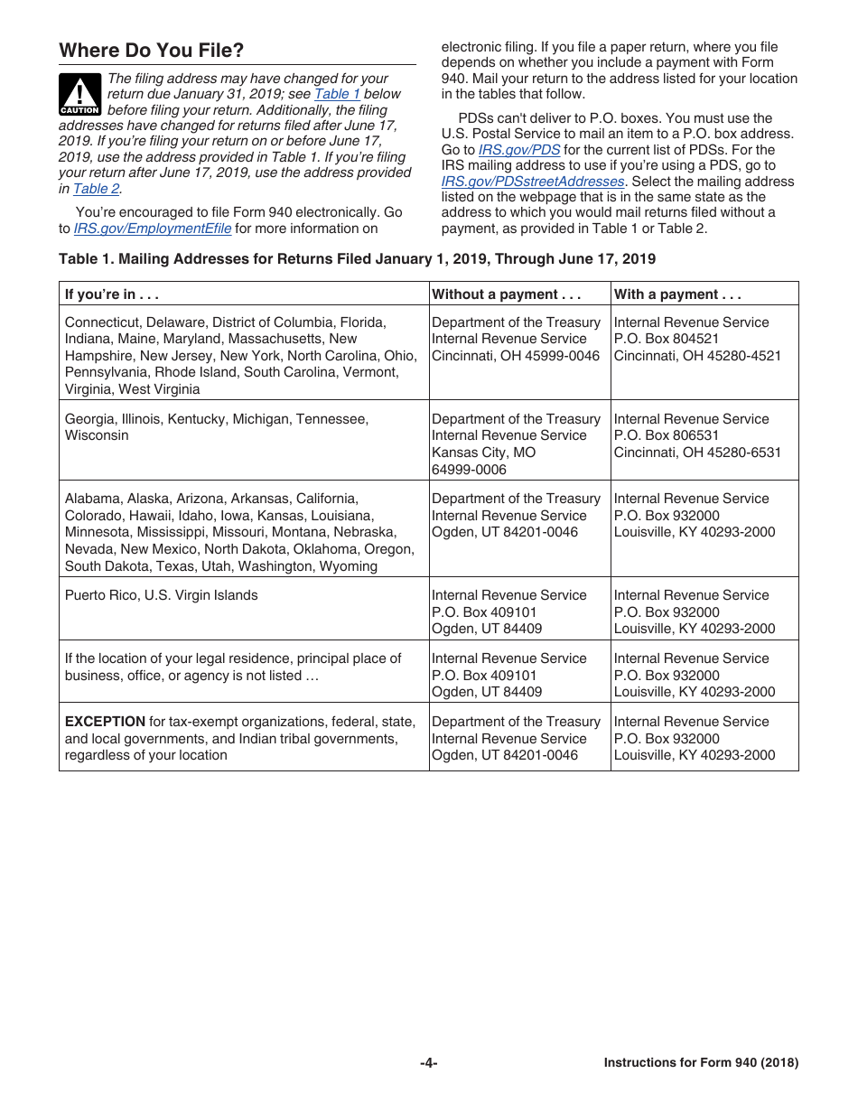 Instructions for IRS Form 940 Employers Annual Federal Unemployment (Futa) Tax Return, Page 4