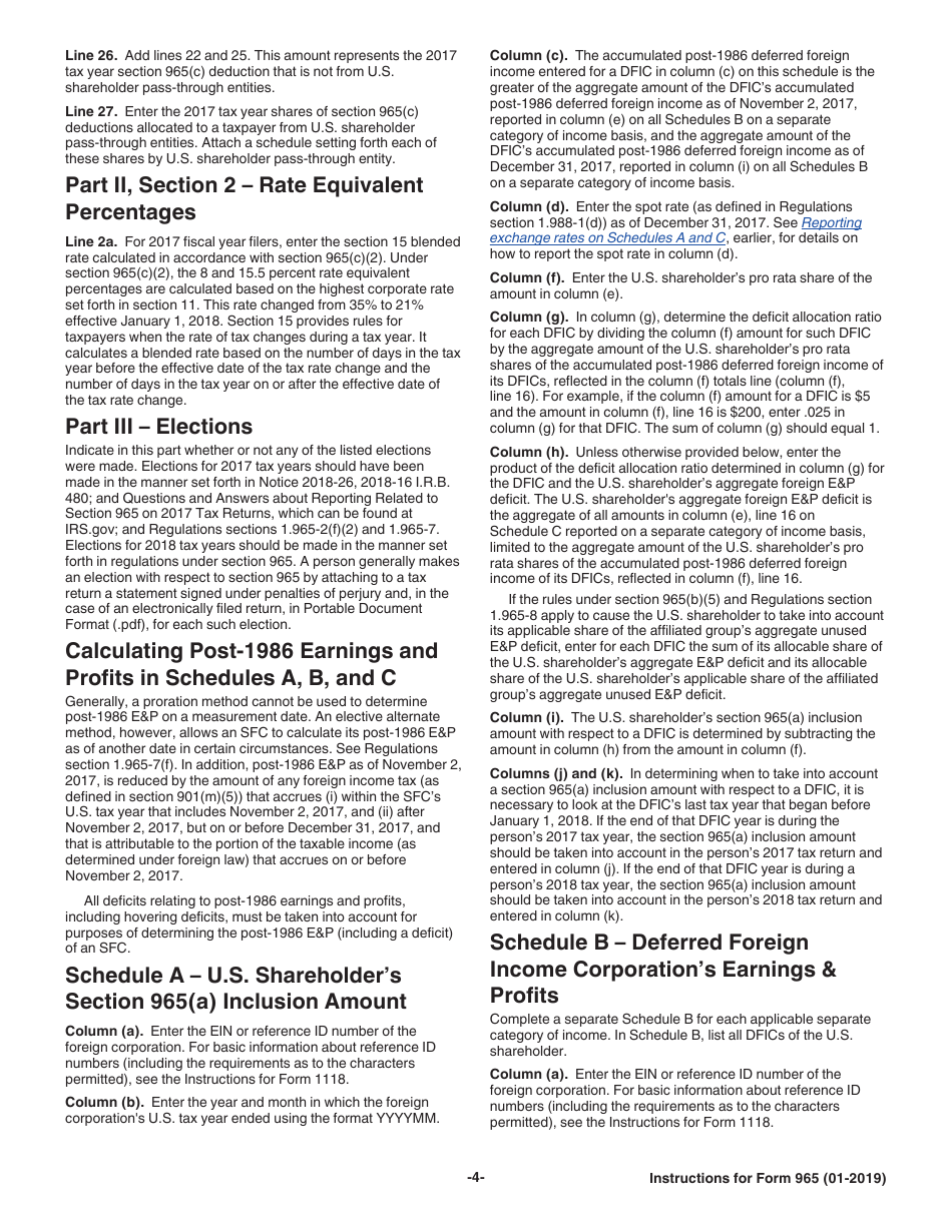 Instructions for IRS Form 965 Inclusion of Deferred Foreign Income Upon Transition to Participation Exemption System, Page 4