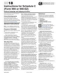 Document preview: Instructions for IRS Form 990, 990-EZ Schedule C Political Campaign and Lobbying Activities