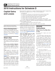 Instructions for IRS Form 1040 Schedule D Capital Gains and Losses