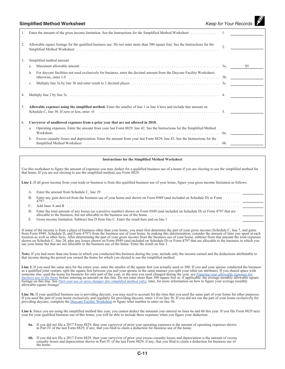 Instructions for IRS Form 1040 Schedule C Profit or Loss From Business (Sole Proprietorship), Page 11