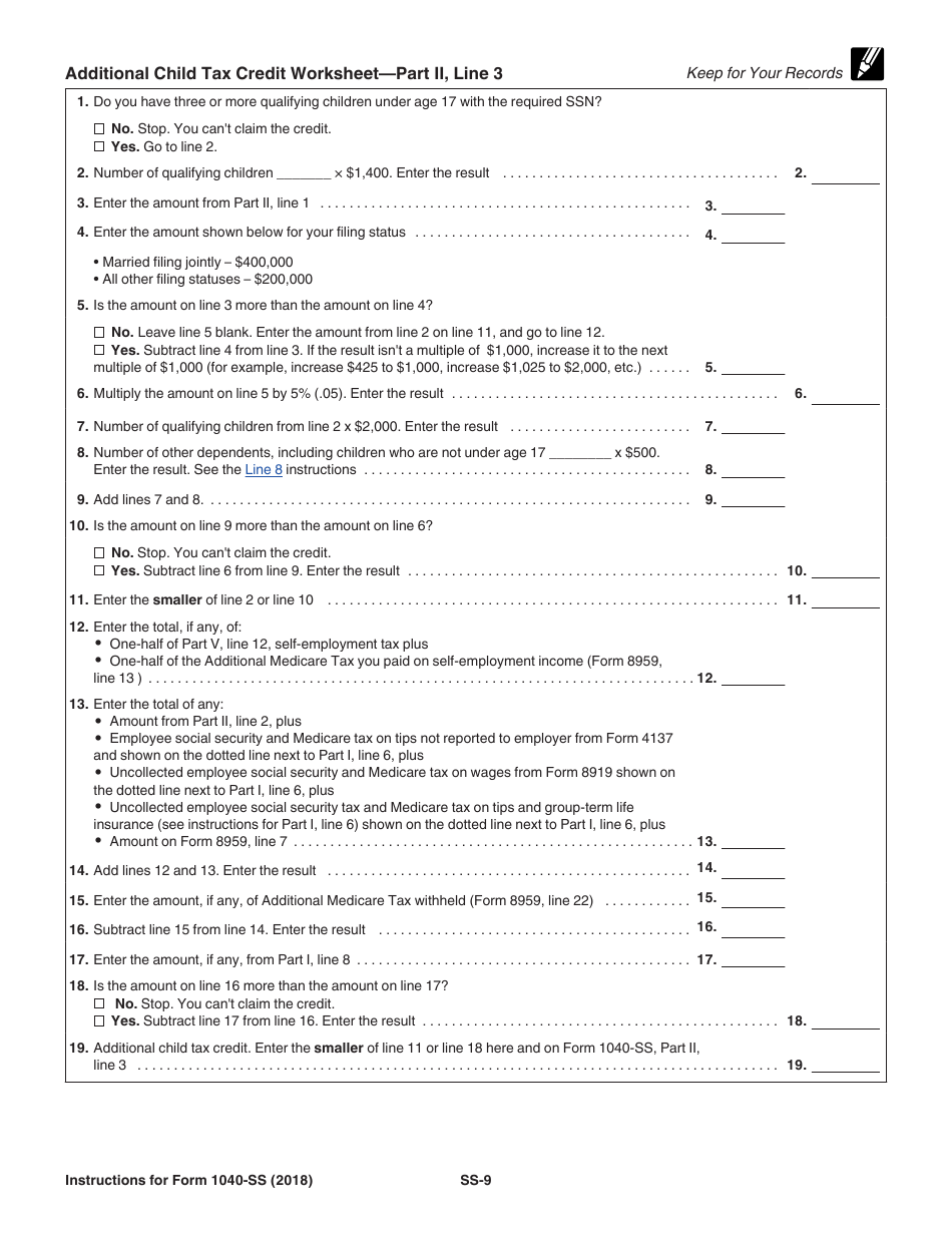 Instructions for IRS Form 1040-SS U.S. Self-employment Tax Return (Including the Additional Child Tax Credit for Bona Fide Residents of Puerto Rico), Page 9