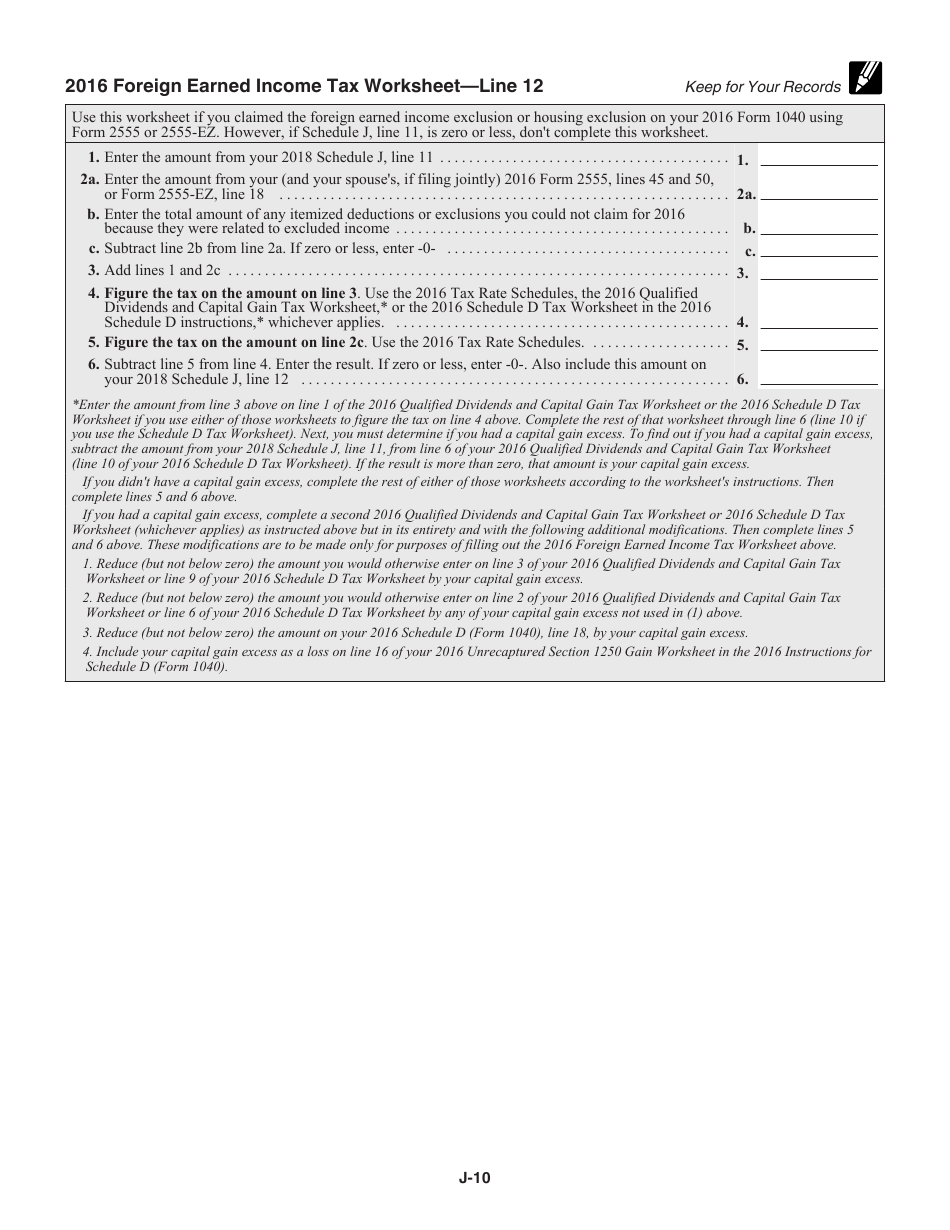 Instructions for IRS Form 1040 Schedule J Income Averaging for Farmers and Fishermen, Page 10