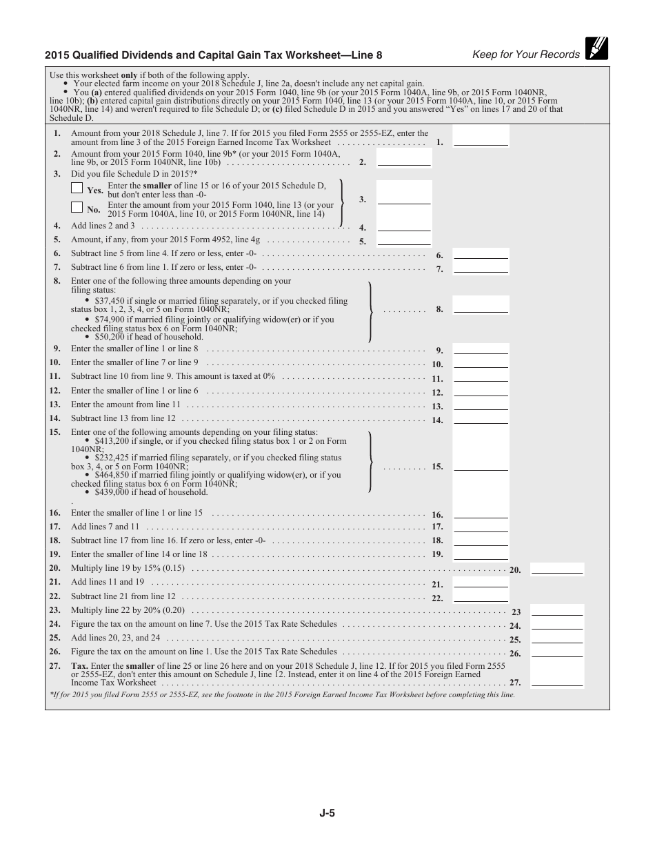 Instructions for IRS Form 1040 Schedule J Income Averaging for Farmers and Fishermen, Page 5