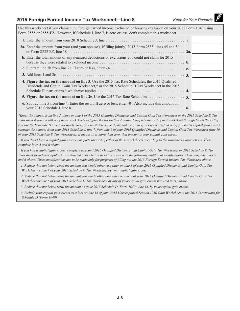 Instructions for IRS Form 1040 Schedule J Income Averaging for Farmers and Fishermen, Page 6