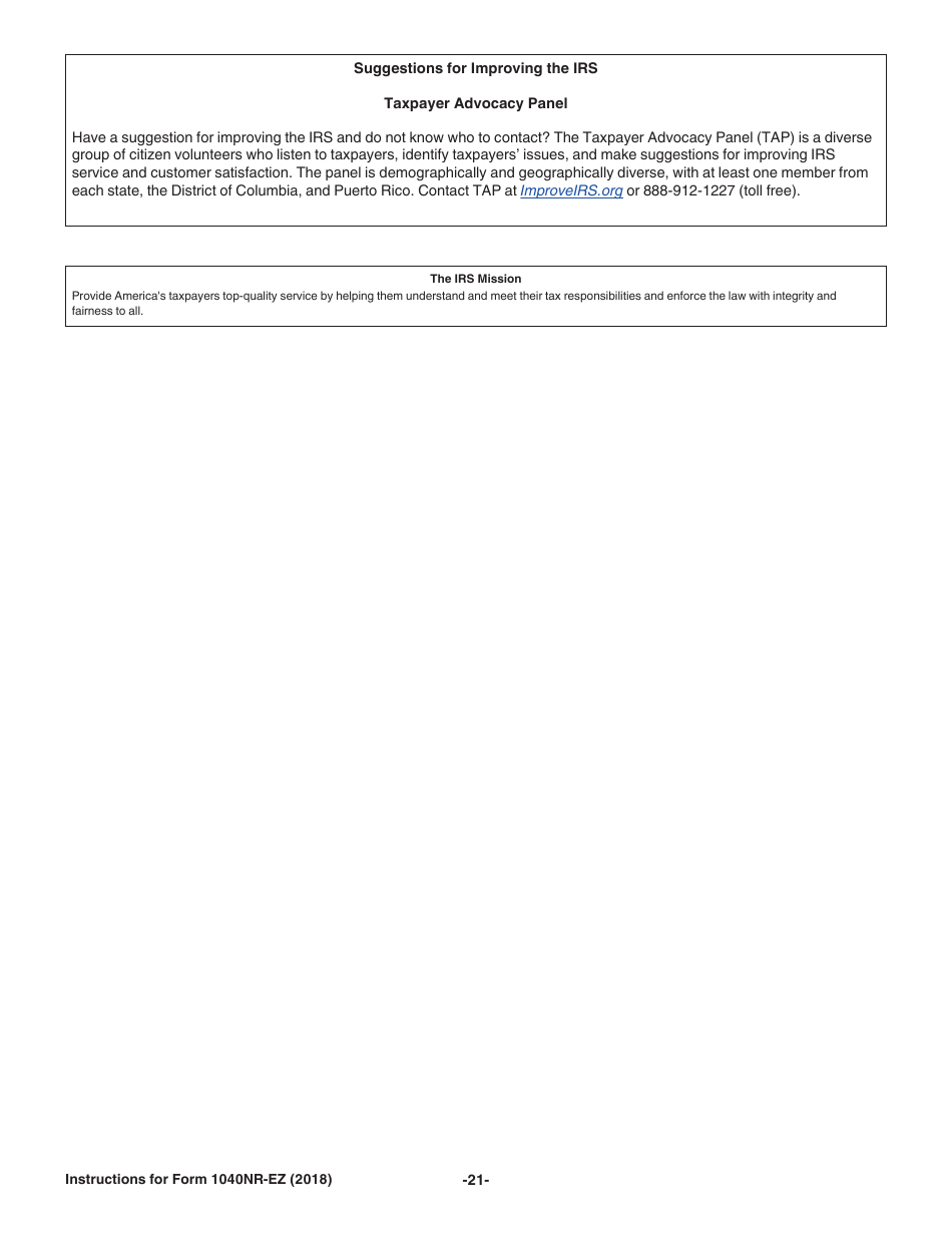 Instructions for IRS Form 1040NR-EZ U.S. Income Tax Return for Certain Nonresident Aliens With No Dependents, Page 21