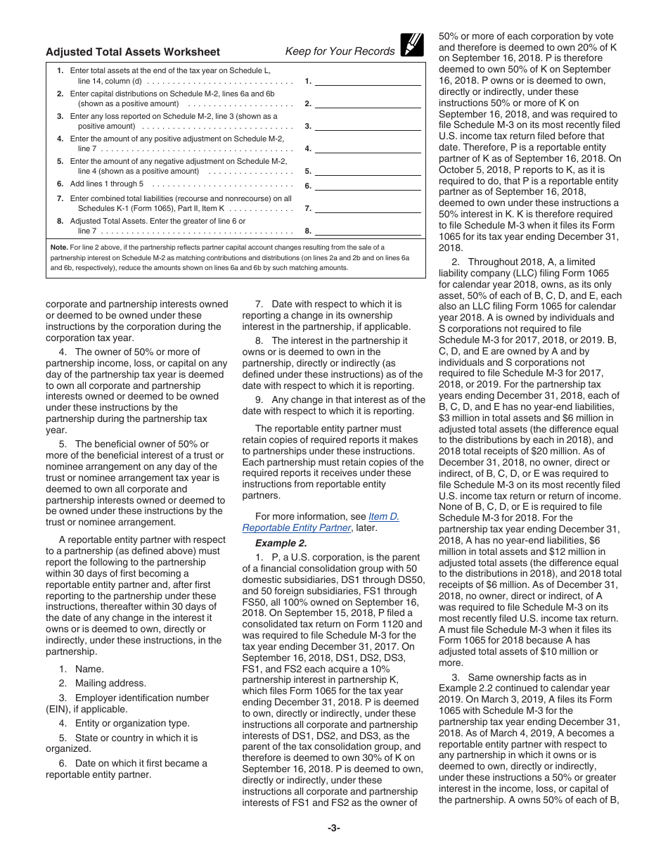 Instructions for IRS Form 1065 Schedule M-3 Net Income (Loss) Reconciliation for Certain Partnerships, Page 3