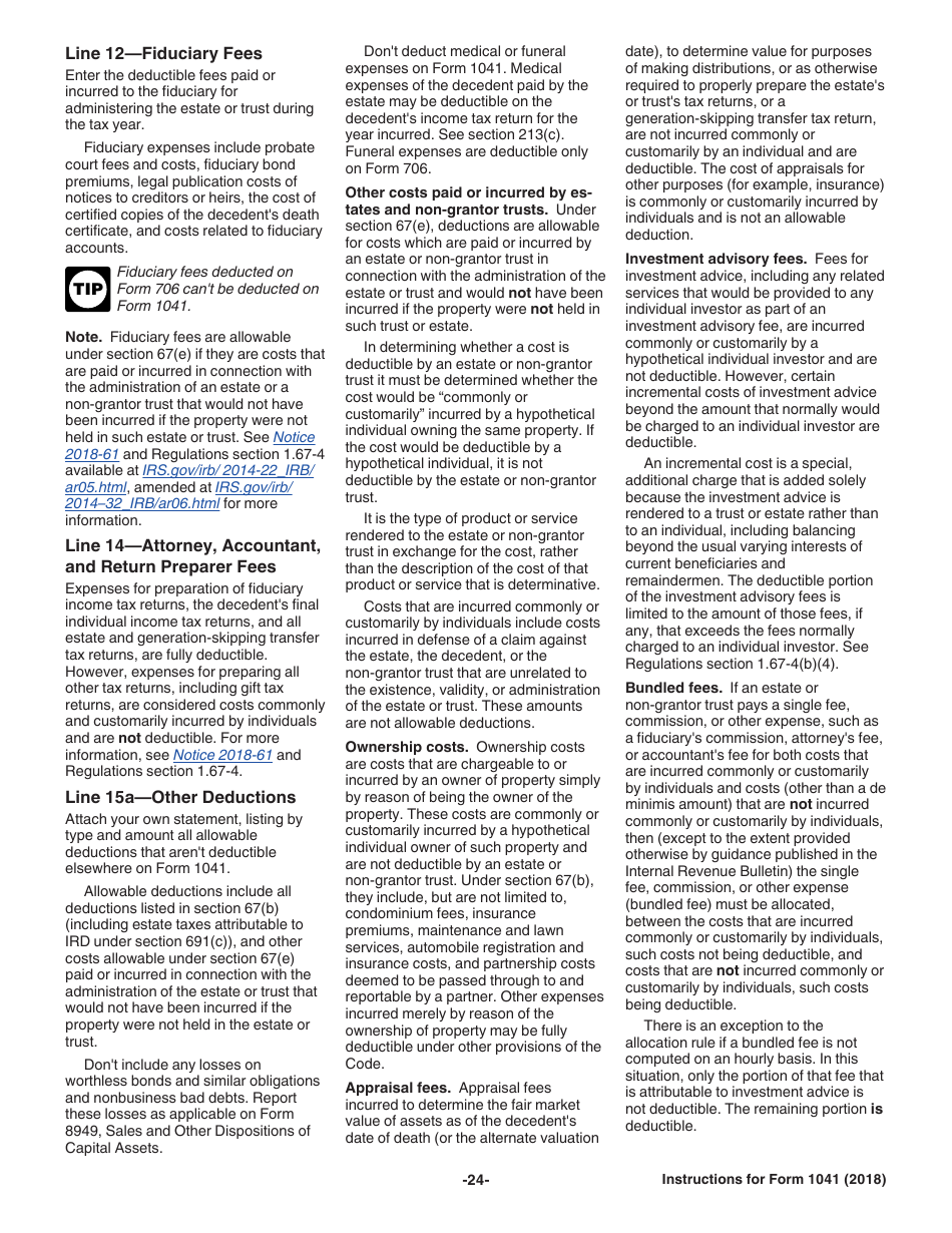 Instructions for IRS Form 1041 Schedule A, B, G, J, K-1 U.S. Income Tax Return for Estates and Trusts, Page 24