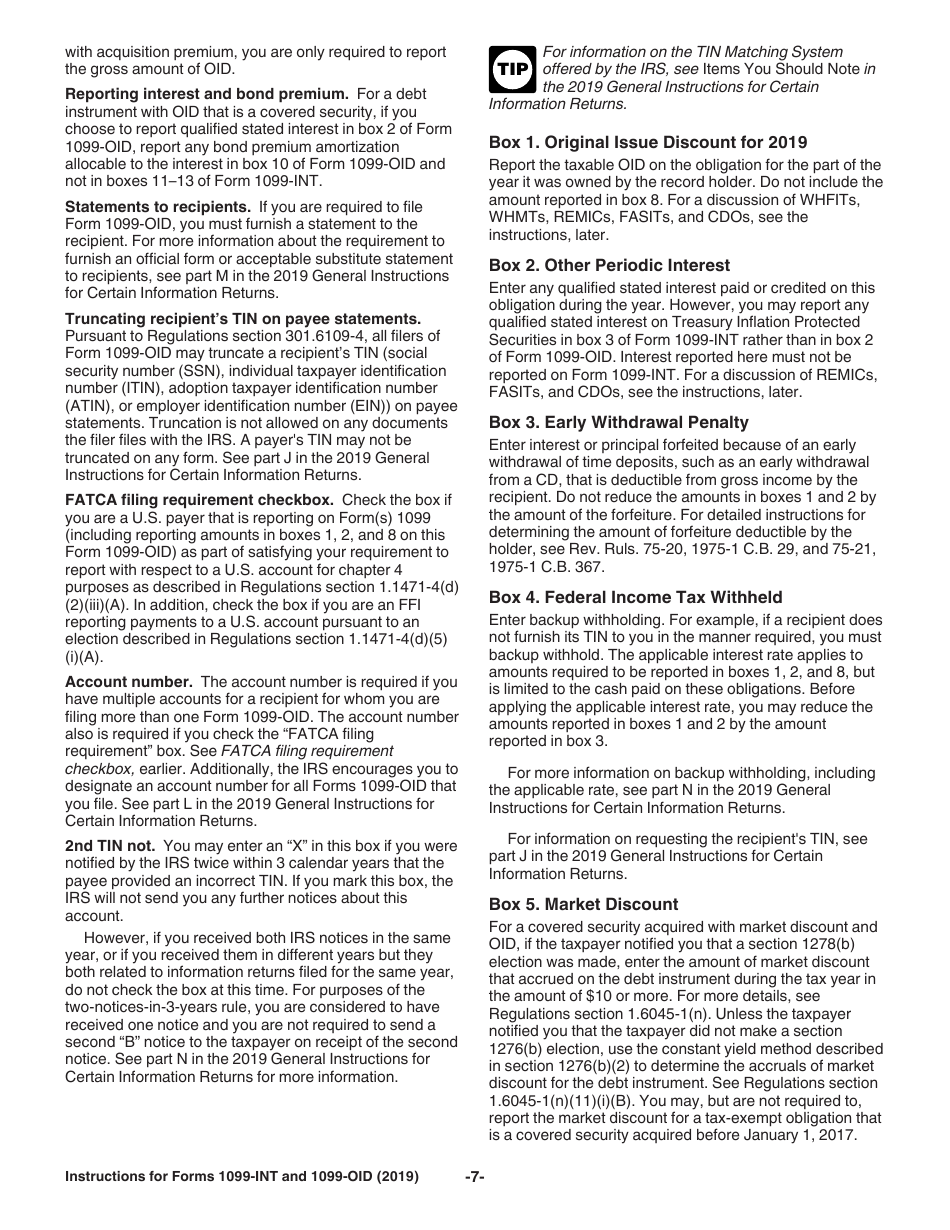 Instructions for IRS Form 1099-INT, 1099-OID Interest Income and Original Issue Discount, Page 7