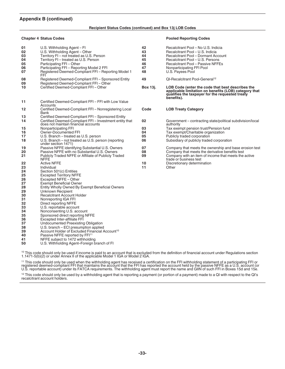 Instructions for IRS Form 1042-S Foreign Persons U.S. Source Income Subject to Withholding, Page 33