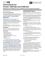 Document preview: Instructions for IRS Form 1099-QA, 5498-QA Distributions From Able Accounts and Able Account Contribution Information