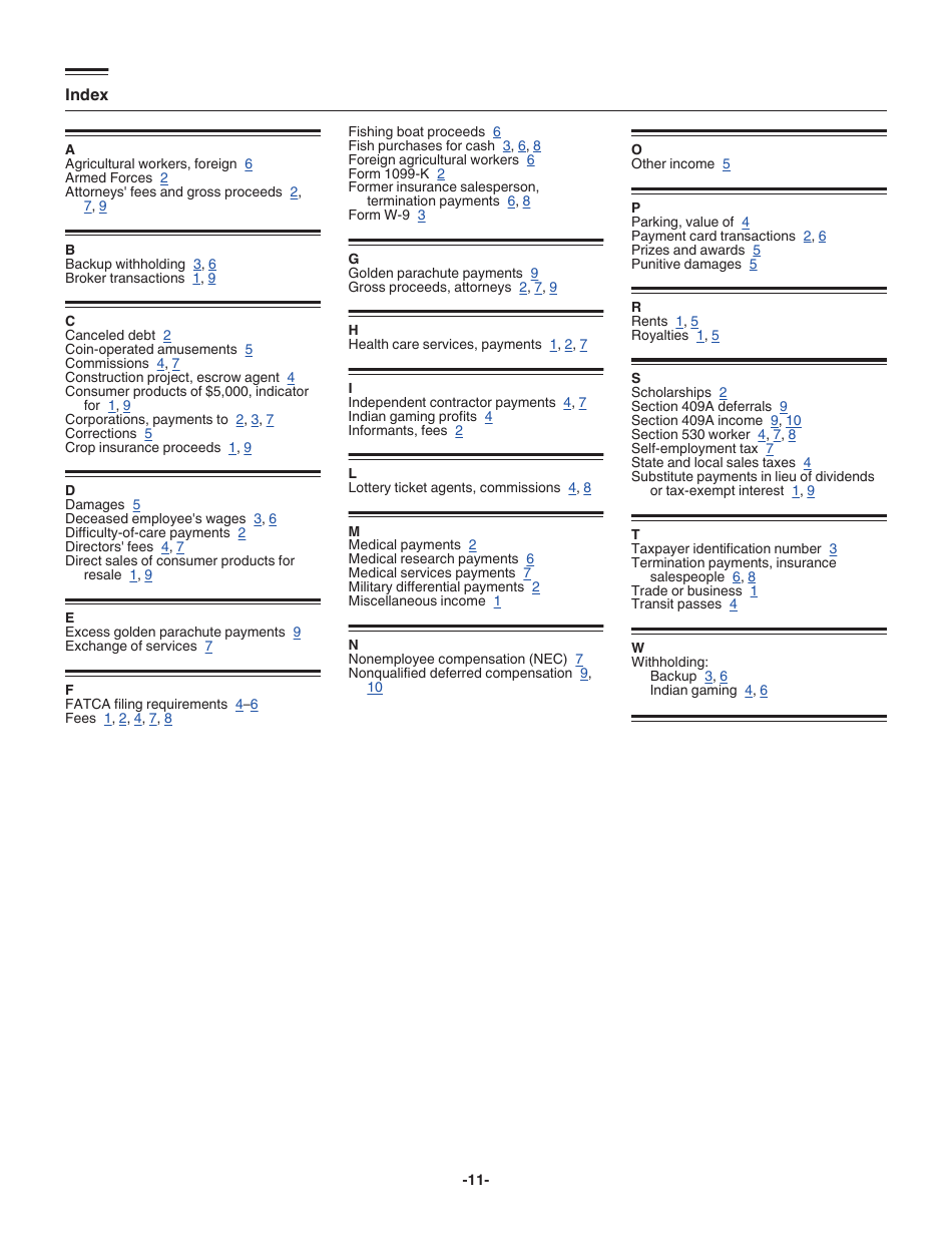 Instructions for IRS Form 1099-MISC Miscellaneous Income, Page 11