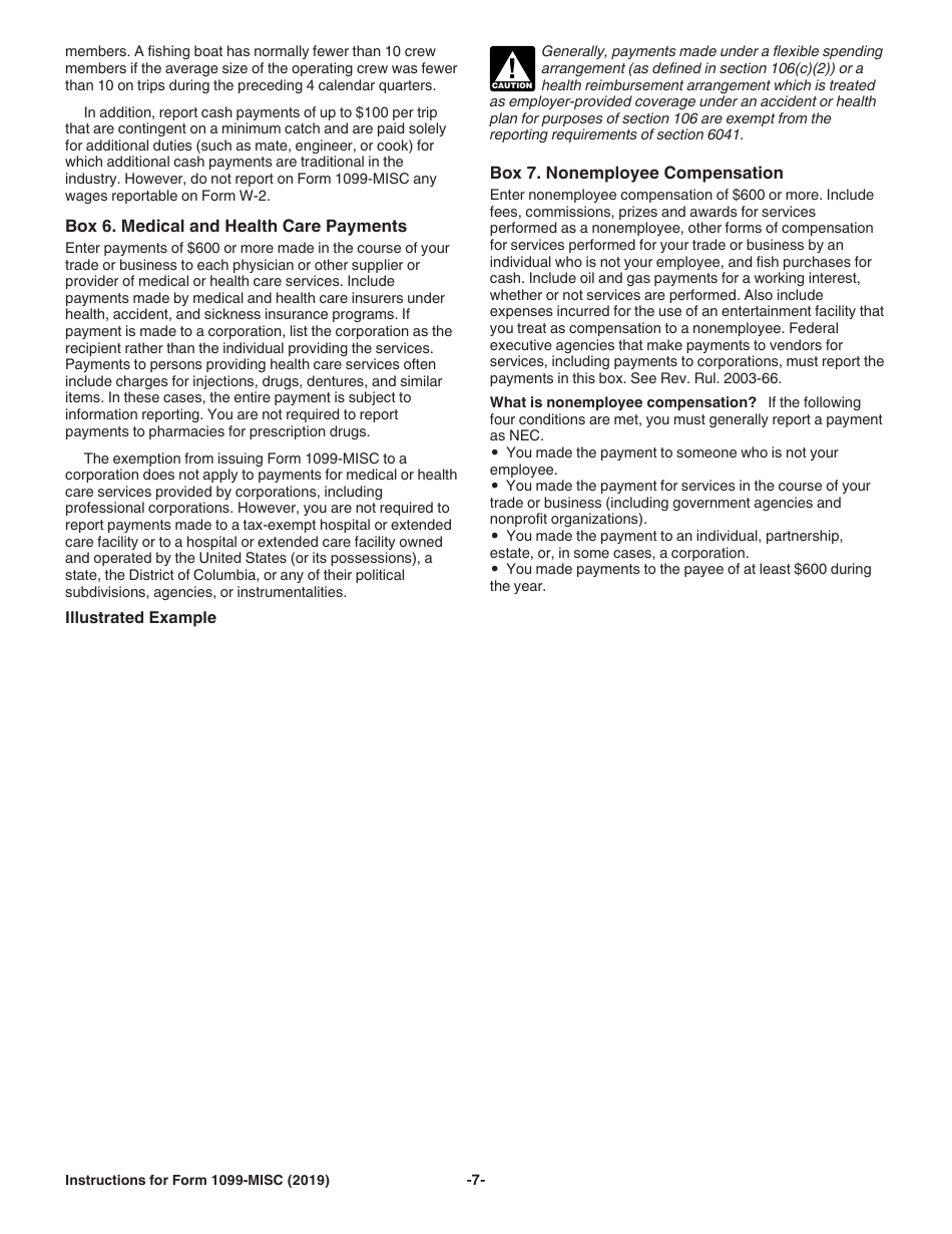 Instructions for IRS Form 1099-MISC Miscellaneous Income, Page 7