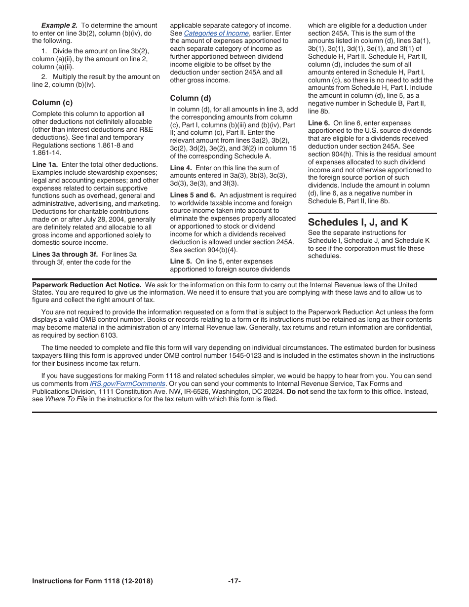 Instructions for IRS Form 1118 Foreign Tax Credit - Corporations, Page 17