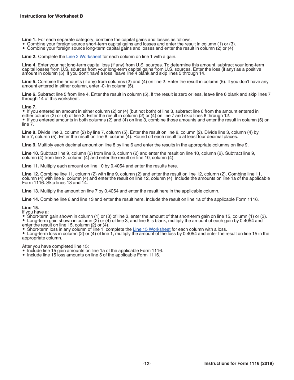 Instructions for IRS Form 1116 Foreign Tax Credit (Individual, Estate, or Trust), Page 12