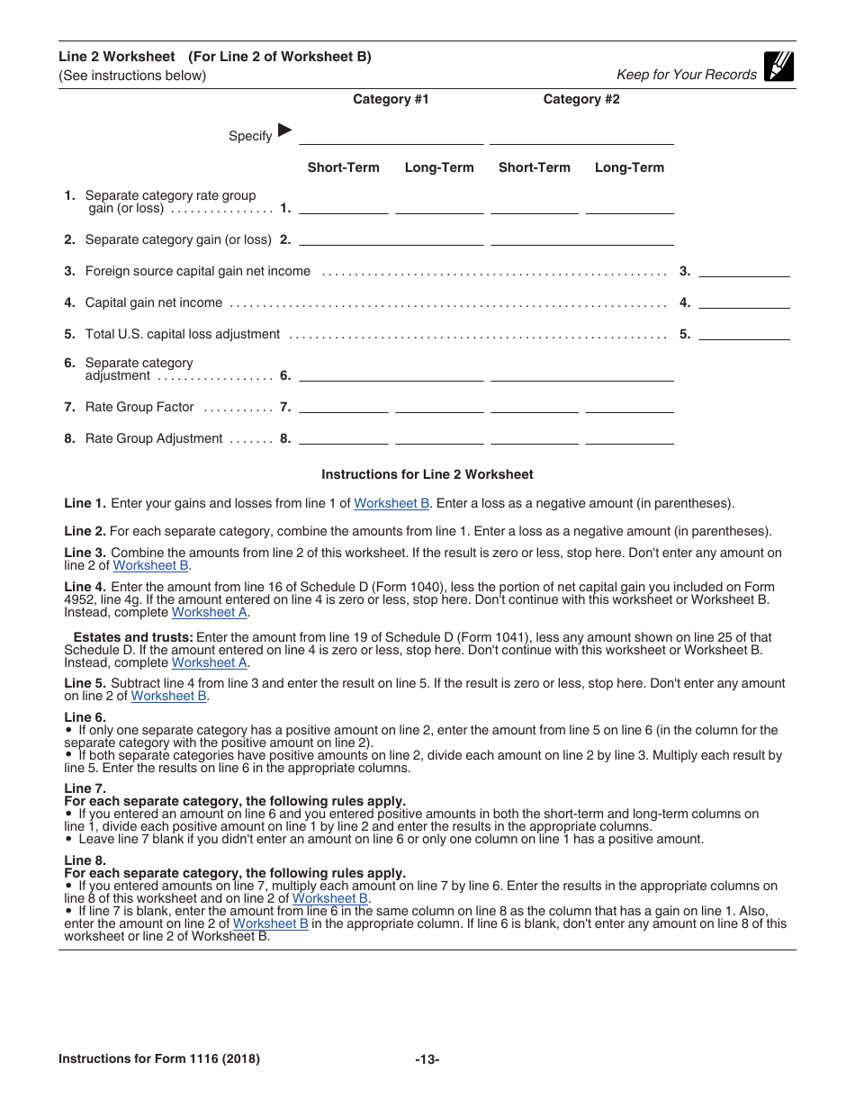 Instructions for IRS Form 1116 Foreign Tax Credit (Individual, Estate, or Trust), Page 13