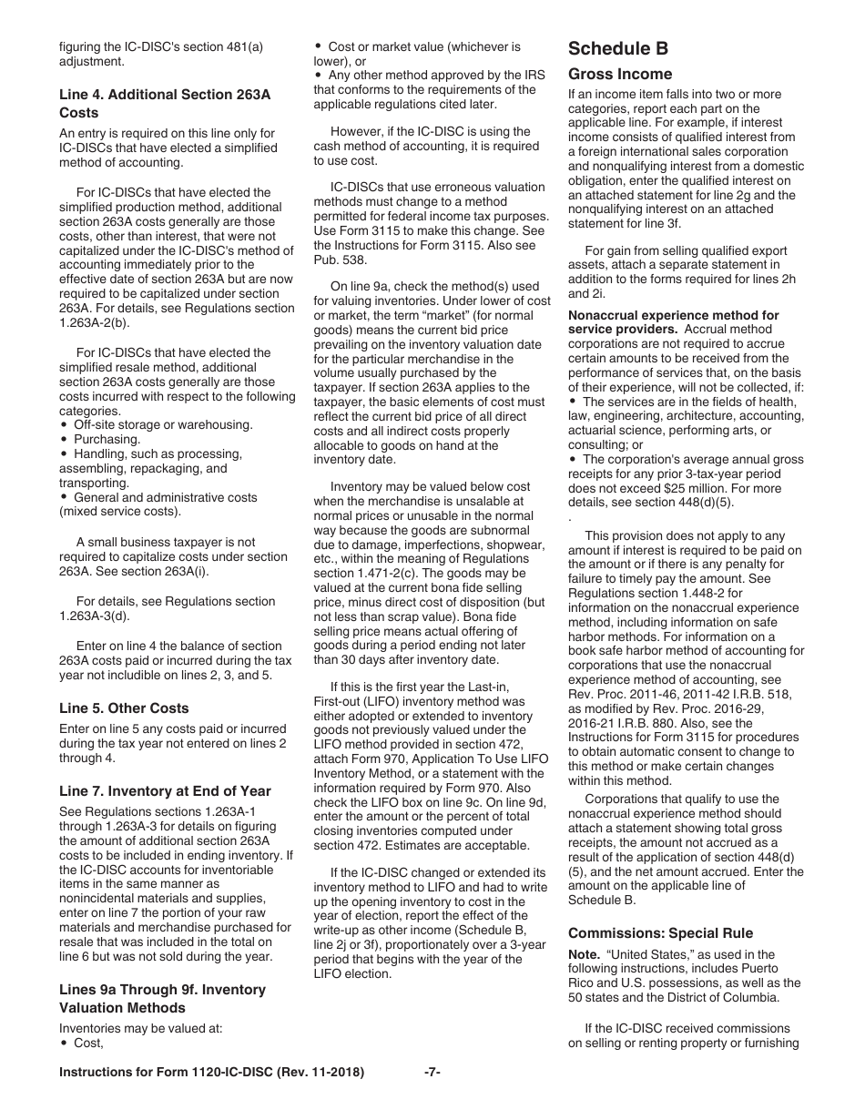 Instructions for IRS Form 1120-IC-DISC Interest Charge Domestic International Sales Corporation Return, Page 7