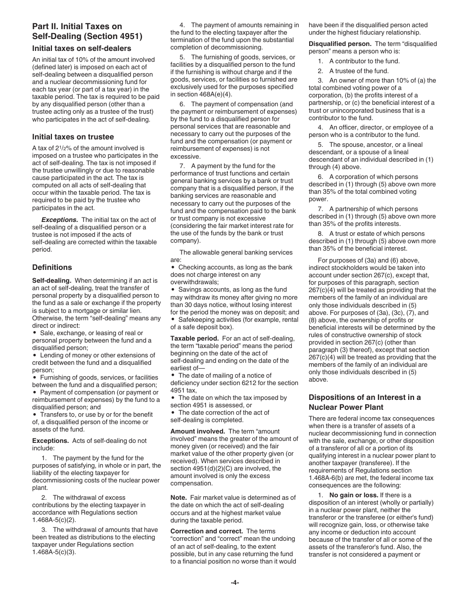 Instructions for IRS Form 1120-ND Return for Nuclear Decommissioning Funds and Certain Related Persons, Page 4
